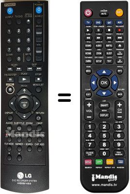 Replacement remote control LG DR389 Replacement remote control LG DR389