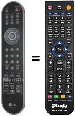 Replacement remote control LG 6710T00003G Replacement remote control LG 6710T00003G
