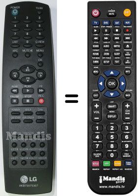 Replacement remote control LG SCF20J3R