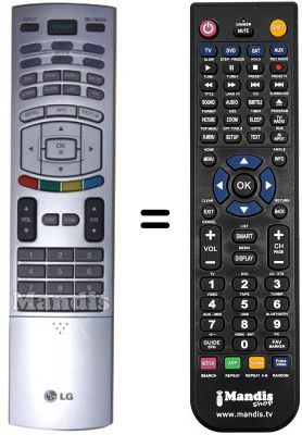 Replacement remote control LG 6710V00151S Replacement remote control LG 6710V00151S