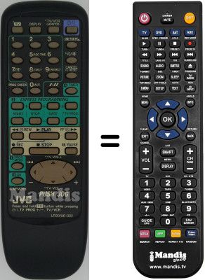 Replacement remote control JVC HR-J648
