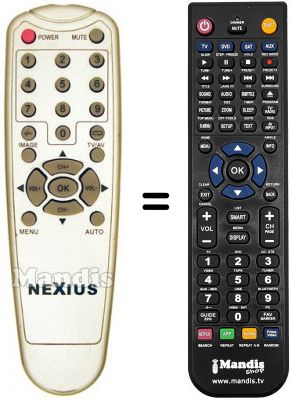 Replacement remote control Nexius M170T
