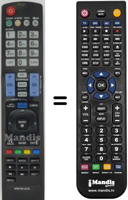 Replacement remote control LG 26LK330 Replacement remote control LG 26LK330