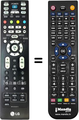 Replacement remote control LG 42LC45-ZA.AEUVUG Replacement remote control LG 42LC45-ZA.AEUVUG