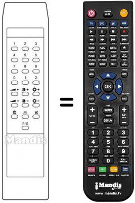Replacement remote control Daewoo DCS1434 Replacement remote control Daewoo DCS1434