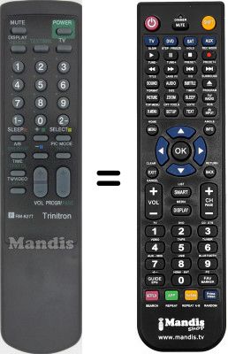 Replacement remote control RM827T