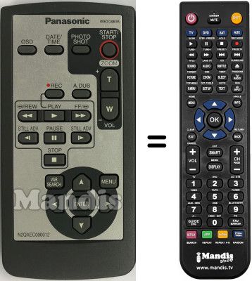 Replacement remote control Panasonic TX-P42C10E