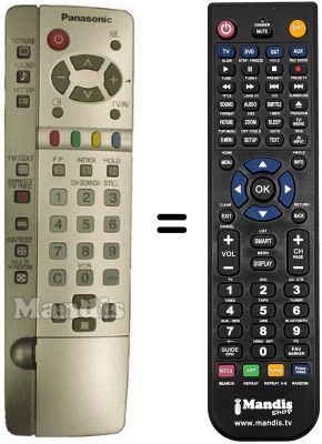 Replacement remote control Panasonic TH-42PA20-TV