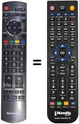Replacement remote control Panasonic N2QAYB000240