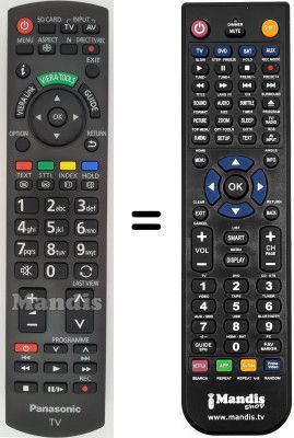 Replacement remote control Panasonic TX-L37S20ES
