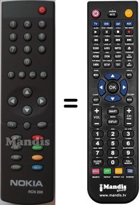 Replacement remote control RCN200
