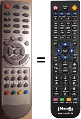 Replacement remote control NordMende HOFO7J026GPD5