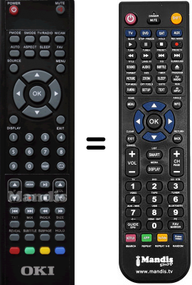 Replacement remote control Oki B16F-LED1