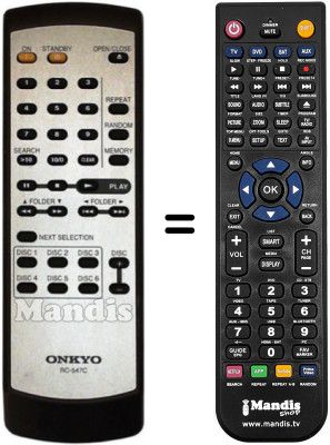 Replacement remote control RC-547C