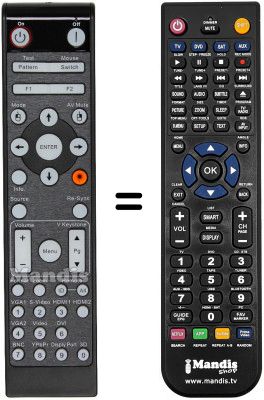 Replacement remote control Optoma WJF7612