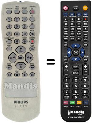 Replacement remote control Philips VR520