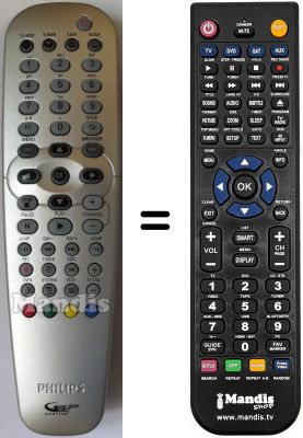 Replacement remote control Philips DVD-R725 / 00