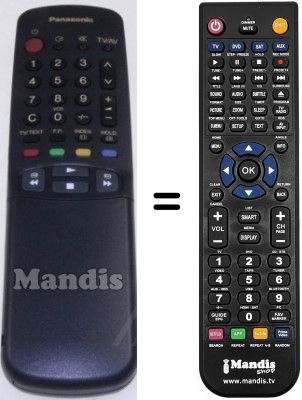 Replacement remote control Panasonic EUR51924