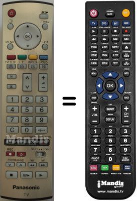 Replacement remote control Panasonic EUR7635020R
