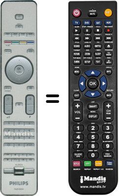 Replacement remote control Philips 42PFL9900D / 10 Replacement remote control Philips 42PFL9900D / 10