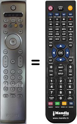 Replacement remote control Philips 30PF9975 / 12 Replacement remote control Philips 30PF9975 / 12