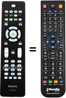 Replacement remote control Philips 37PFL7562D / 10