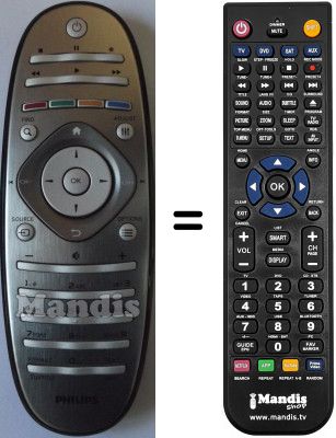 Replacement remote control Philips 50PFL7956T / 12
