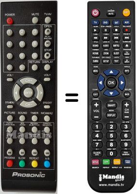 Replacement remote control Denver TFD2620