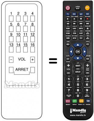 Replacement remote control REMCON022