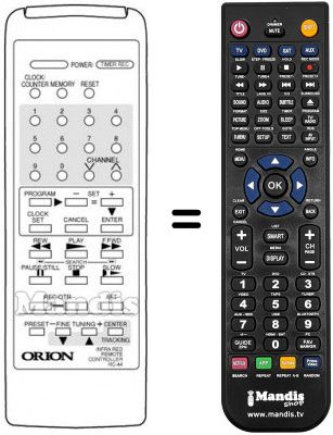 Replacement remote control RC44