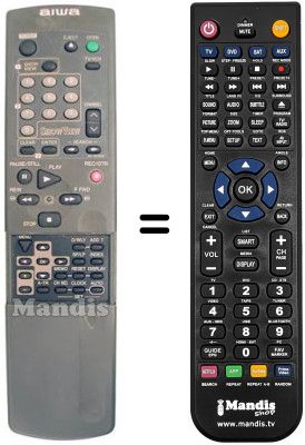 Replacement remote control RC-6VR08