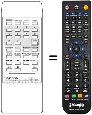 Replacement remote control RC-T2000