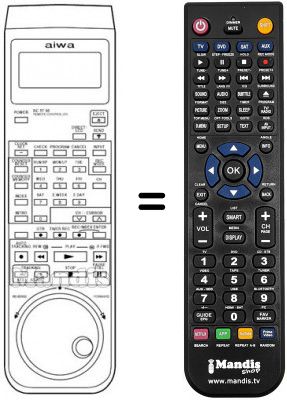 Replacement remote control Aiwa HV-F95AE