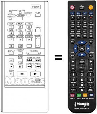 Replacement remote control RC-V22A