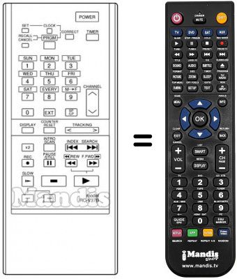 Replacement remote control RC-V37B