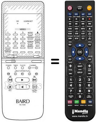 Replacement remote control RC143N