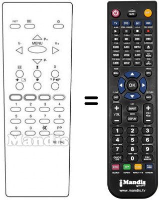 Replacement remote control Dual ETV380