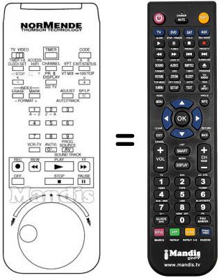 Replacement remote control Hitachi RC2207X