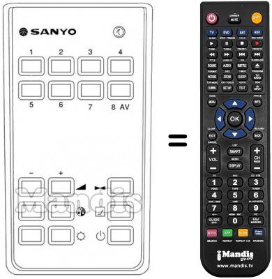 Replacement remote control Hitachi RC222