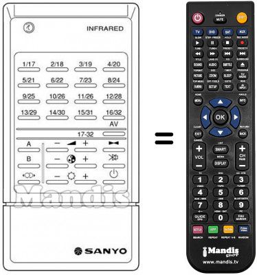 Replacement remote control Hitachi RC243