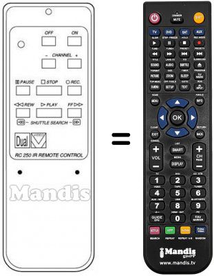 Replacement remote control RC250