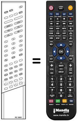 Replacement remote control RC3002