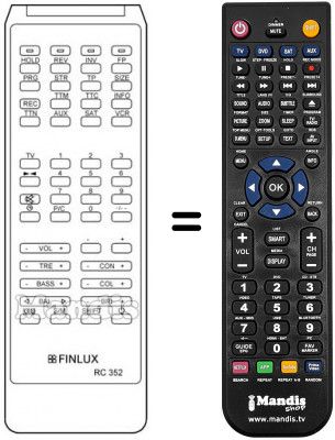 Replacement remote control RC352