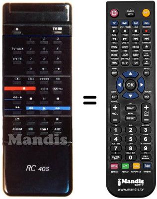 Replacement remote control Philco VRP5025
