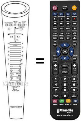 Replacement remote control NordMende RC4205X