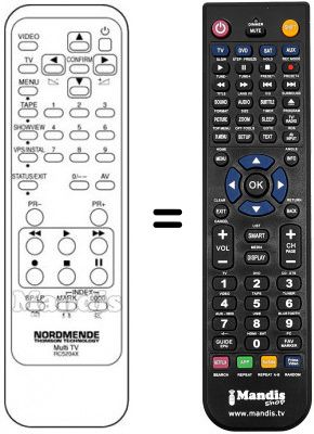Replacement remote control JVC RC5204X