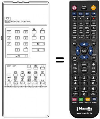 Replacement remote control RC5352