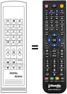 Replacement remote control Toshiba RC5410