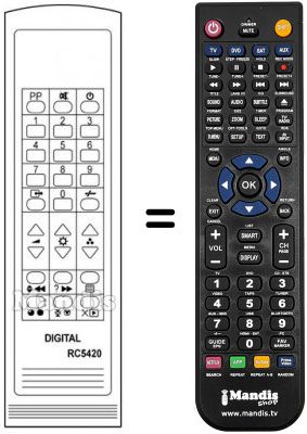 Replacement remote control RC5420