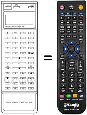 Replacement remote control Samsung RC5690 Replacement remote control Samsung RC5690